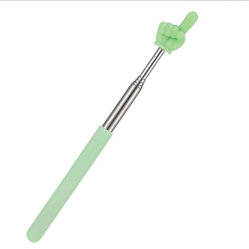 

Стальная указка для обучения Школьные офисные принадлежности Телескопическая штанга Дизайн пальца Указка для обучения Пальцы для чтения Инструменты зелёный