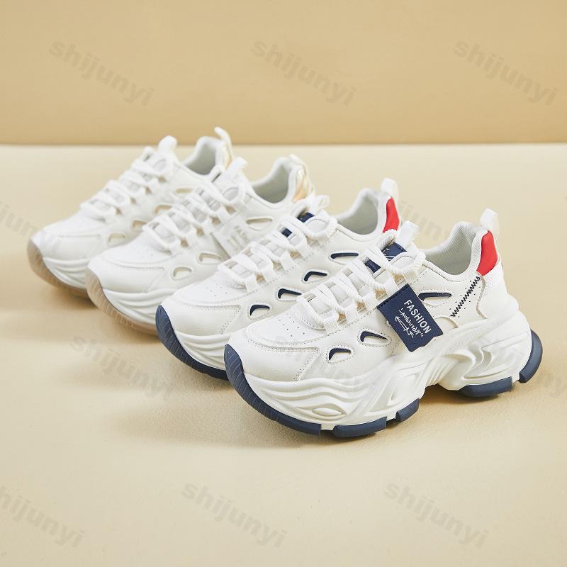 Damenschuhe 2026 Neue Frühling Herbst Plateau Sneaker Rutschfest Höhensteigerung Schnürung Bequem Lässig Vulkanisierte Schuhe