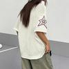 Milk white hollow woolen large hole texture, breathable suitable for spring and summer, loose shoulder version Tibetan meat and casual.