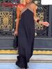 Modern Elegant Sleeveless A Line Dress With Splicing Design For Office Wear