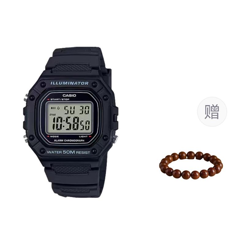 CASIO Men Gray Watch W-218H-1A- Black
