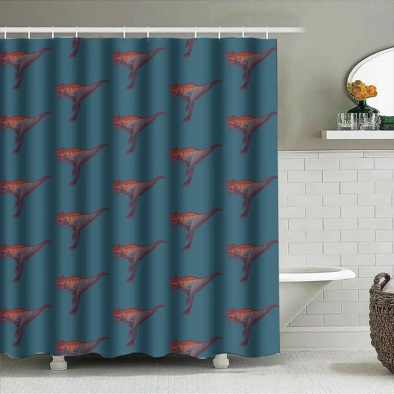 Bathroom Shower Curtain Vintage Floral Pattern Waterproof Fabric Decor Washable Liner