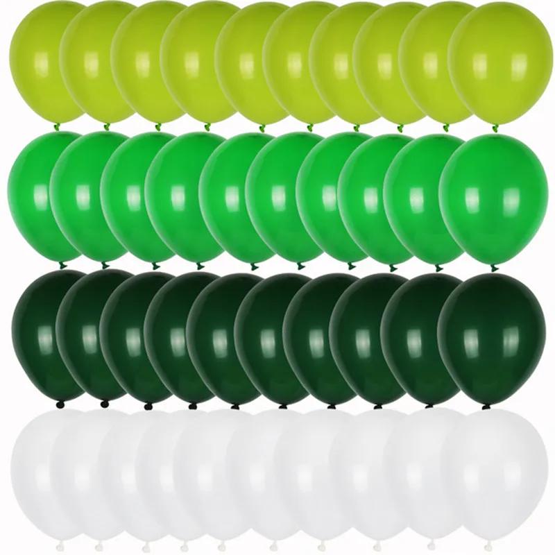 

40pcs/set Olive Green Balloons Animal Patterns Bright-coloured Decorations Exquisite Balloons Jungle Zoo Theme Party Birthday 12INCH