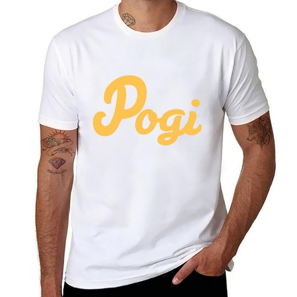Yellow Pogi Tshirt Fashion Print Casual Short Sleeve Tshirt