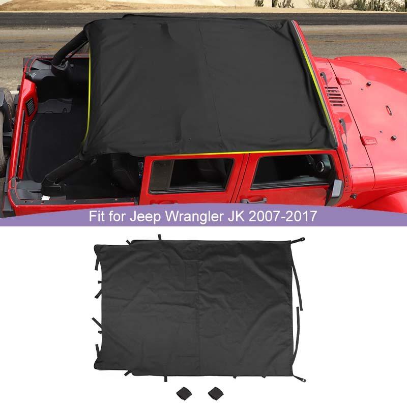 Cargo Mesh Roof Net Isolation Cover for Jeep Wrangler JK 2007-2017 4-Door version Car Exterior Accessories