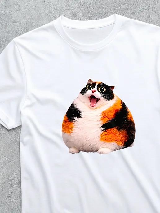 T-shirt with Cat-ness meme print (sticking out tongue) XL