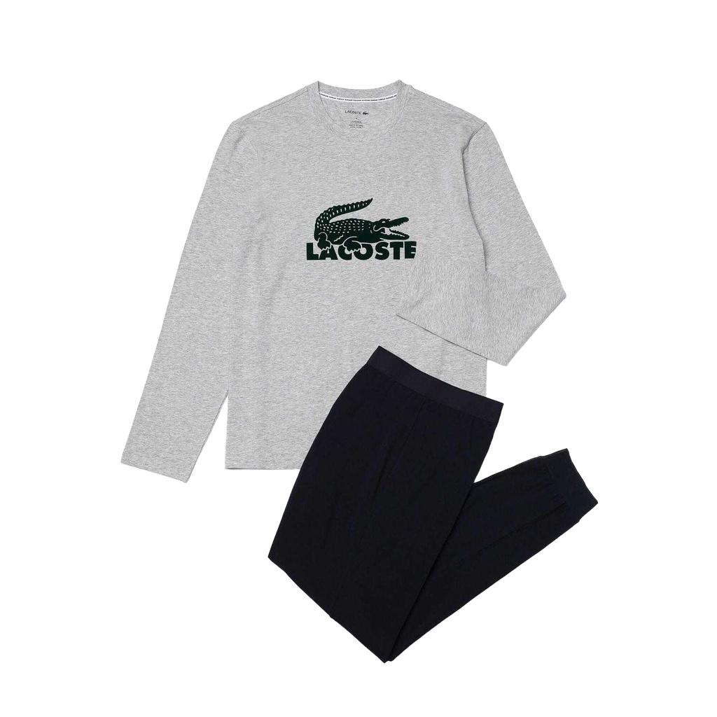 Lacoste Mens Fitted Long-Sleeved Pyjama Set