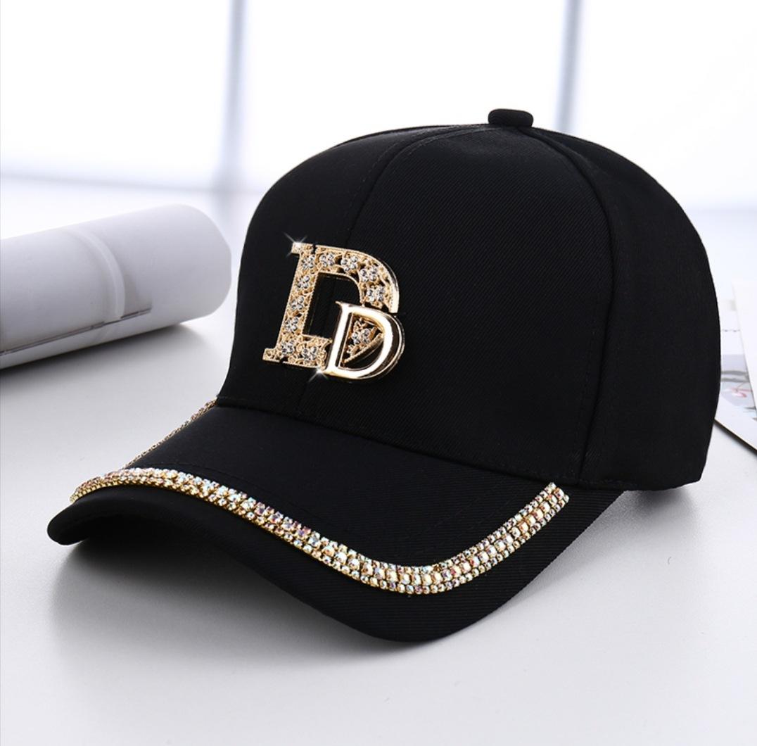 

Rhinestone Letter B Baseball Cap, Bling Adjustable Dad Hat, Fashion Sparkle Sun Hat for Women