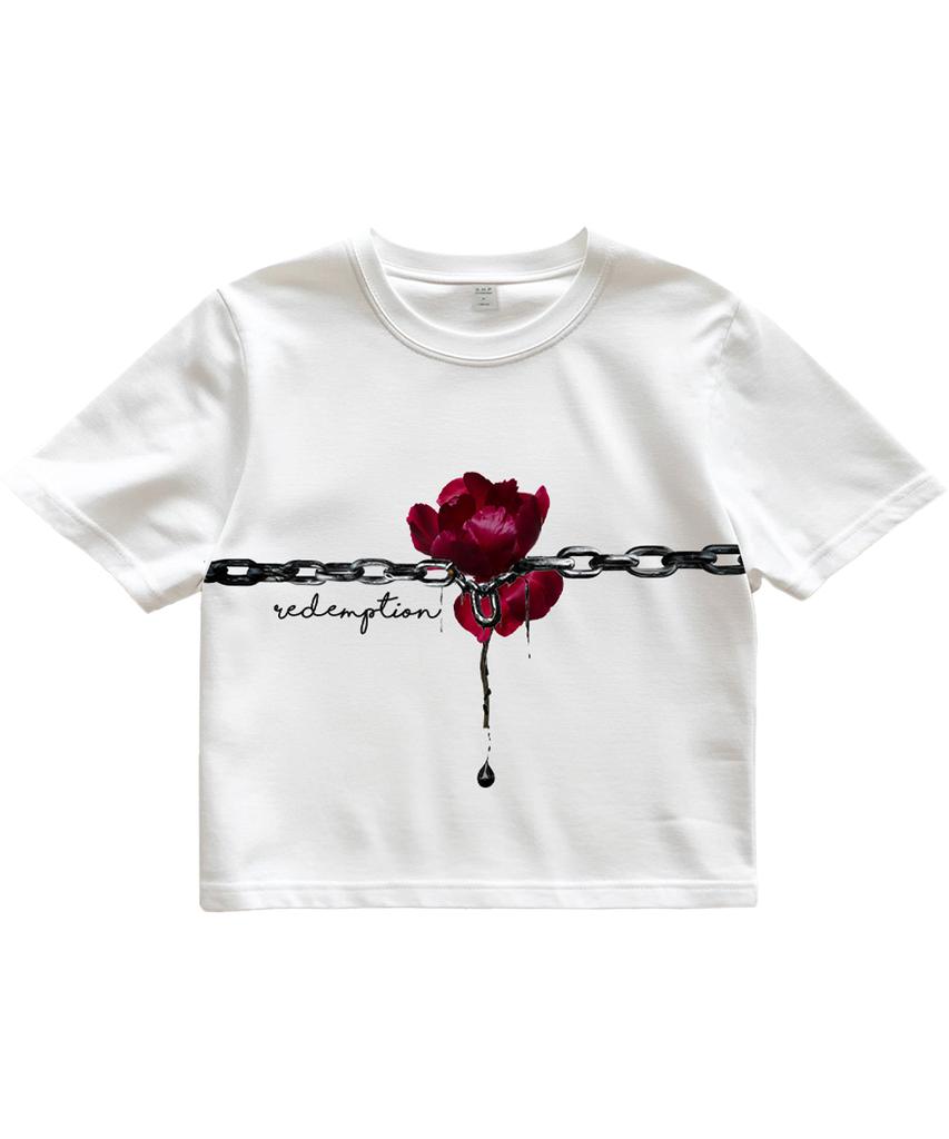 ONEHUNDREDPERCENT FOR WOMAN Ohpxaidaeve Redemption Women'S Crop Short Sleeve Tee