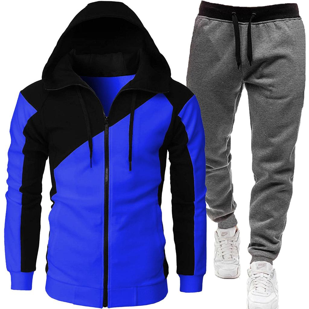 Men's Two-Tone Sports Jacket + Velvet Winter Suit 