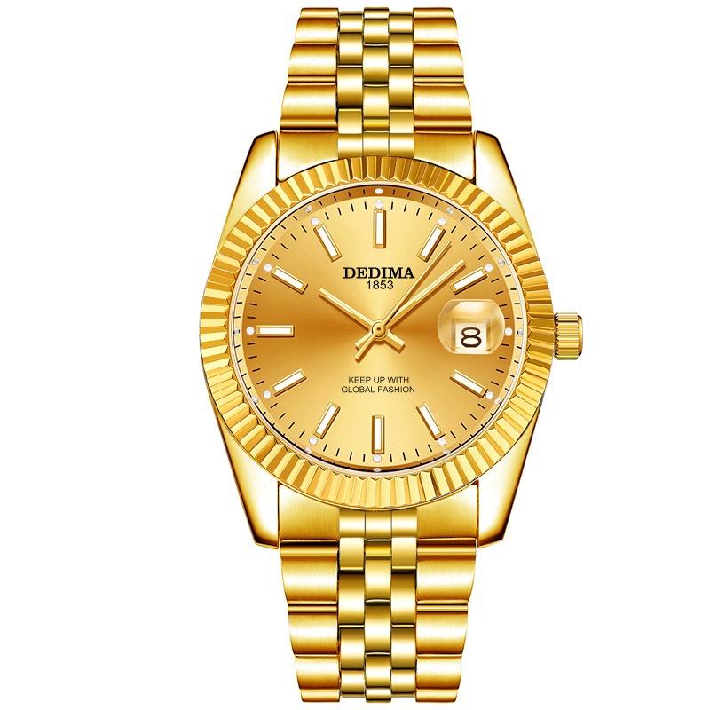 Top brand new high-end fashion men's watch calendar luminous waterproof nail wrist watch