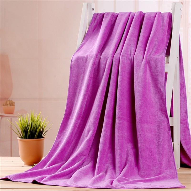 

Очень большое полотенце для ванной из микрофибры, мягкое, с высокой впитываемостью и быстросохнущее, для спорта, путешествий, не линяет, многофункциональное использование 150x200cm средний фиолетовый