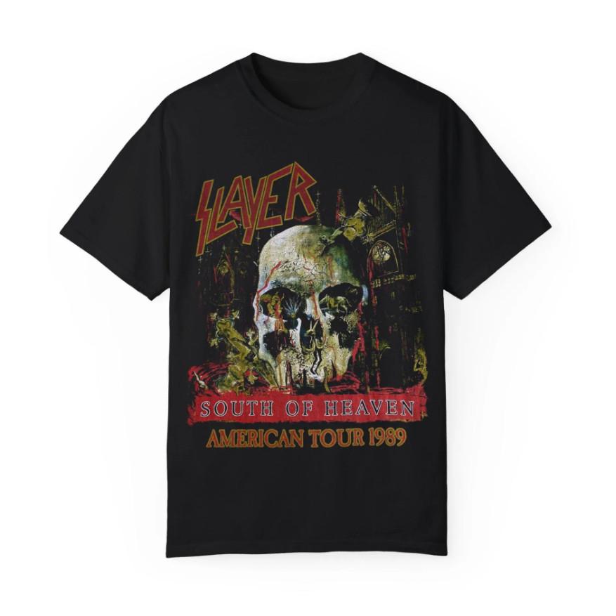 Justice & Hell 1989 Tour Tee – Metallica + Slayer Live In America, Retro Metal