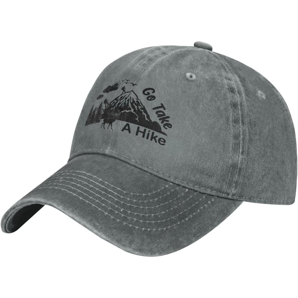 Go Take A Hike Graphic Baseball Cap Distressed Cotton Adjustable Dad Hat Outdoor