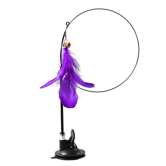 

Игрушка-палочка для кошек, съемная, легкая, мощная, снимает скуку, ручная тизер, присоска, палочка, игрушка, продукт для домашних животных фиолетовый