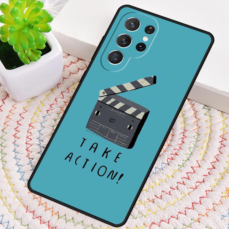 Film Movie Maker Clapper Board Phone Case for Samsung Galaxy Note 10 Pro S26 Ultra S23 S24 FE S25 S21 S22 PLUS Shockproof Cove
