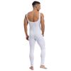 Tuta Monopezzo Senza Maniche da Uomo Design a Strisce Scollo Quadrato Stile Canotta Pantaloni Lunghi Tuta Sportiva