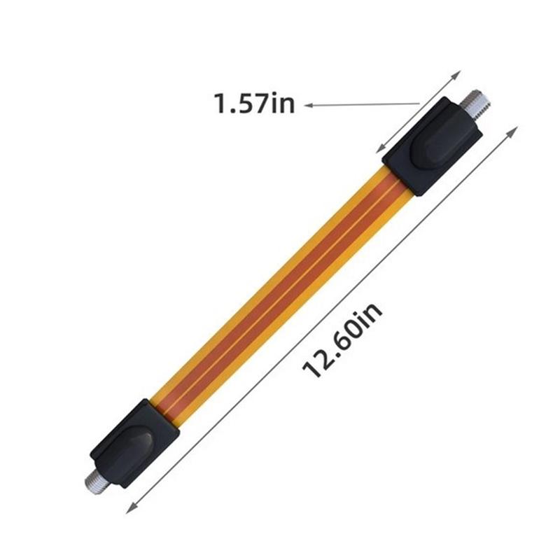 F Female Connector Flat Coaxial Cable Pass Home Car Window Door For Satellite