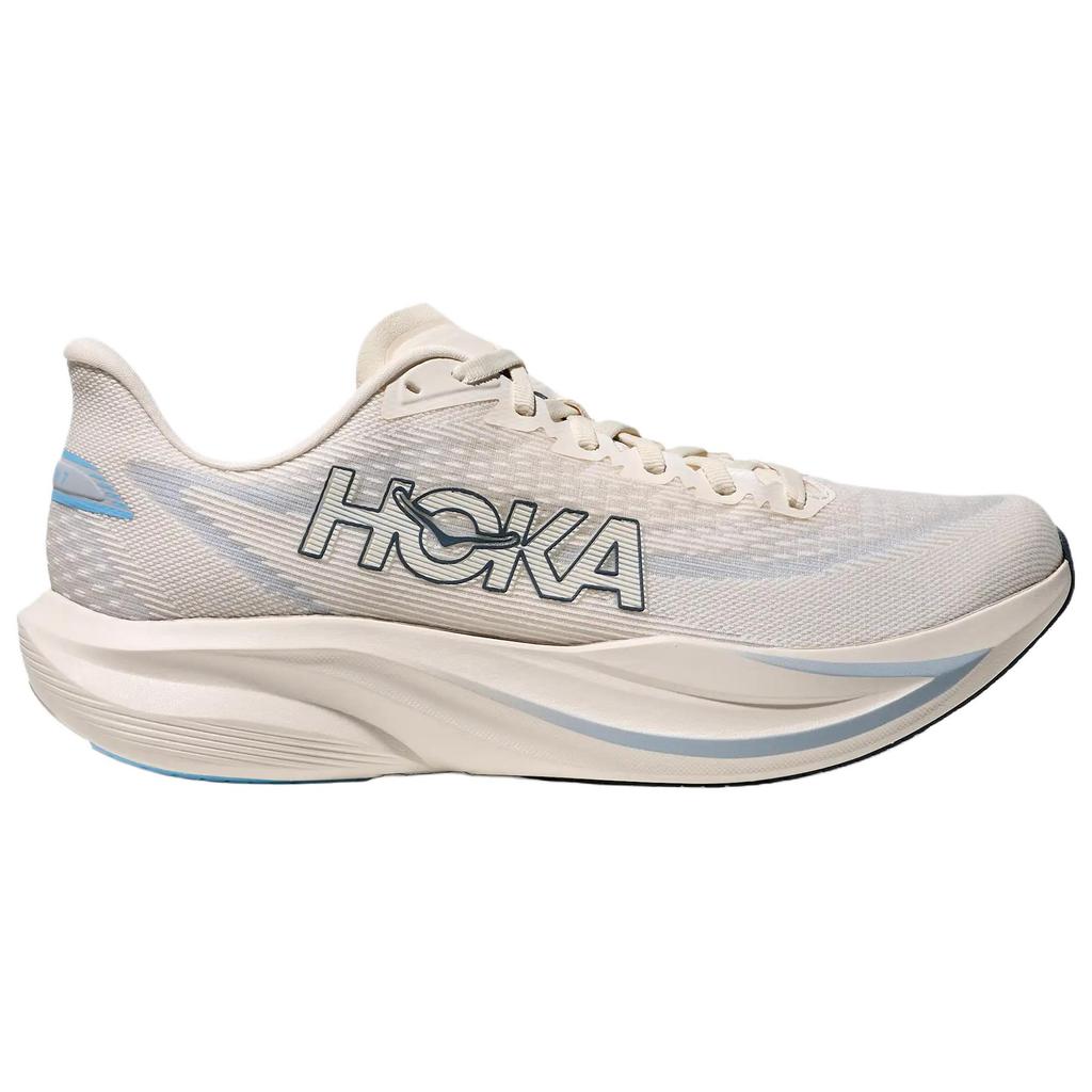 HOKA One One Mach 7 Lightweight Comfortable Eva Durable Breathable Low-Top Running Shoes Men Sneaker Snow-White Sky-Blue 1171905-ASRN