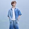 GAP Gradient Wash Loose Fit Denim Short Sleeve Casual Shirt Men shirts 891316