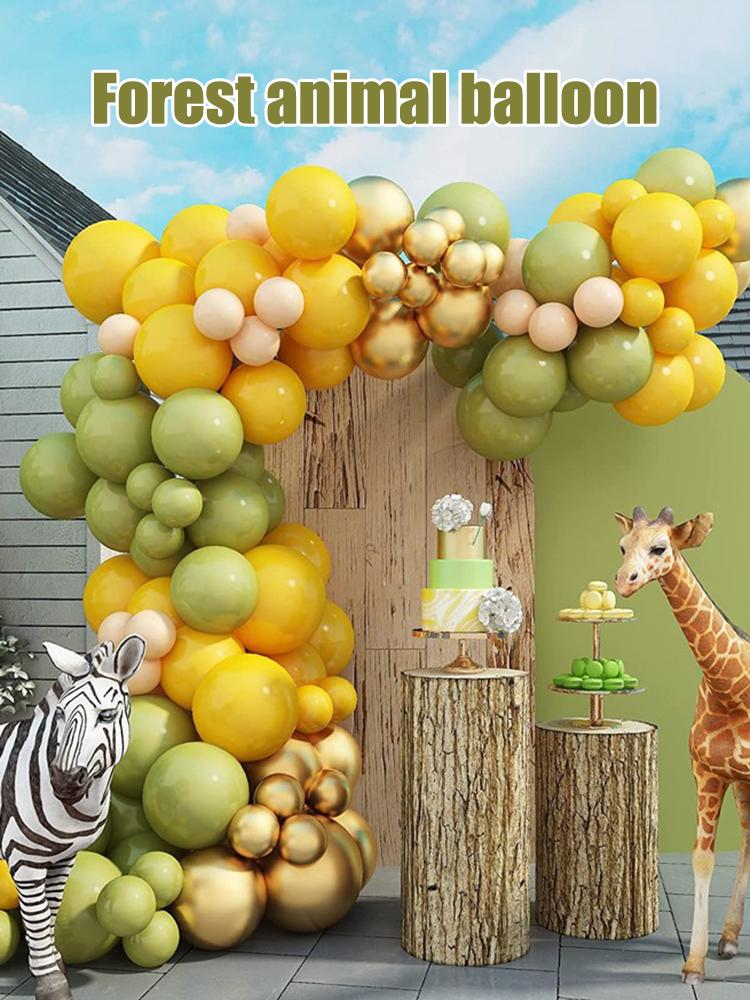 Jungle Animal Theme Leopard Pattern Balloon Forest Animal Retro Balloon Children's Birthday Party Set Decoration Supplies
