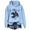 Ladies Fashion Casual Long Sleeve Printed Round Neck Hoodie Pullover Top
