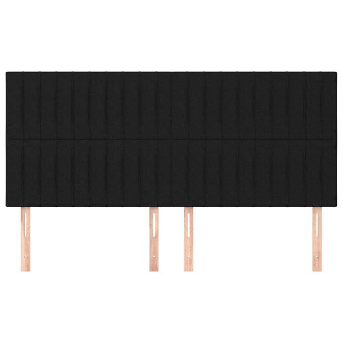 VidaXL Headboard Bedroom Furniture Bed Accessories Single Bed Heads Interior Bed Frame Heads Black 160x5x118/128 3116578