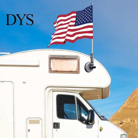 Flag Mount RV Flagpole Base Damage-Free Installation Aluminum Easy Alloy Pole Versatile Outdoor Decor