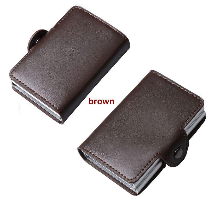 Men Genuine Leather Business Credit Card Holder Money Clip Cash Holder Wallet Purse