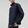 Mizuno Essential Series Logo Print Stand Collar Zip Comfortable Casual Sports Long Sleeve Jacket Men Jacket Midnight-Blue K2CC41A114