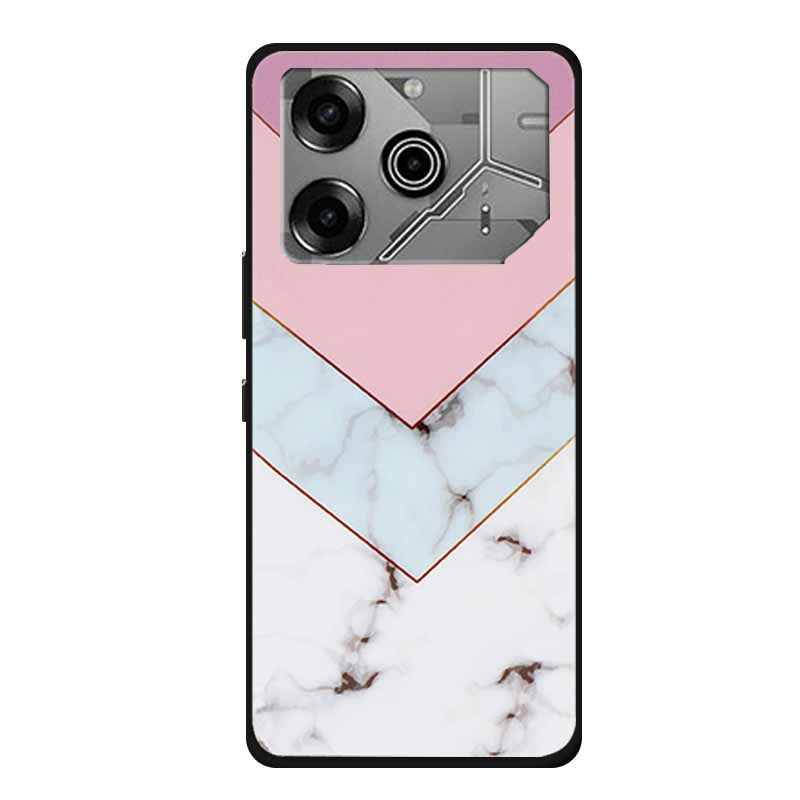 For Tecno Pova 6 Pro Case Marble TPU Silicone Soft Back Cover Phone Cases for Tecno Pova6Pro 5G LI9 Protector Mica Painted Coque