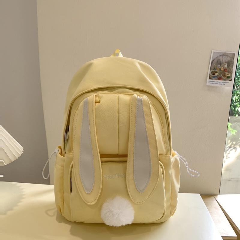 School bag female Harajuku high school student cute rabbit ears backpack campus versatile girl backpack