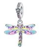 New copper Colorful Butterfly Dragonfly Flower Charm Compatible With Authentic Pendant Bracelets Necklaces Women Do It Yourself Fine Jewellery