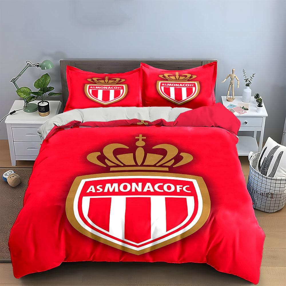 "AS Monaco Red Bedding Set" Bedding Duvet Cover Set Duvet Cover Pillowcases (1 * Duvet Cover 2 * Pillowcases, without duvet insert)