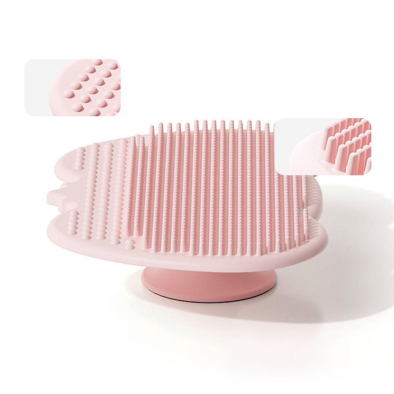 Silicone Baby Bath Brush With Suction Cup Function, Bath Brush Massager For Easy Storage