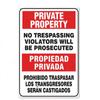 No Trespassing No Entry Private Property Warning Signs Public Garage Workshop Wall Plaques Decor Vintage Metal Plate Tin Sign