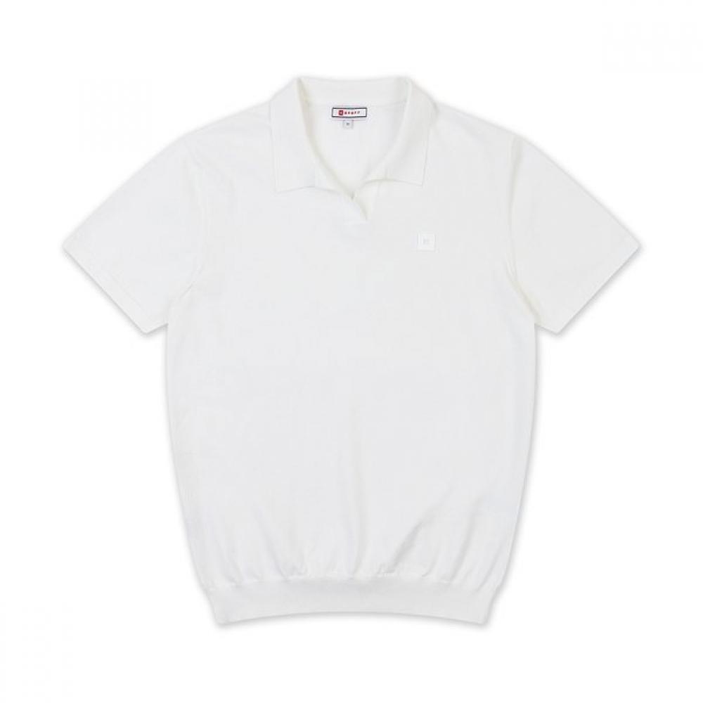 Onoff Men S KniT Polo ShorT Sleeve T ShirT Of2712ga whiTe WHITE/48