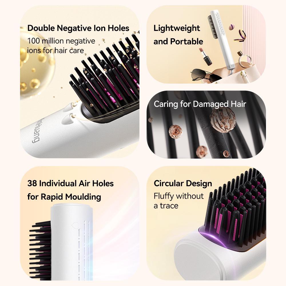 Electric Hot Comb Multifunctional Straight Hair Straightener Comb Negative Ion Anti-Scalding Styling Tool Straightening Brush