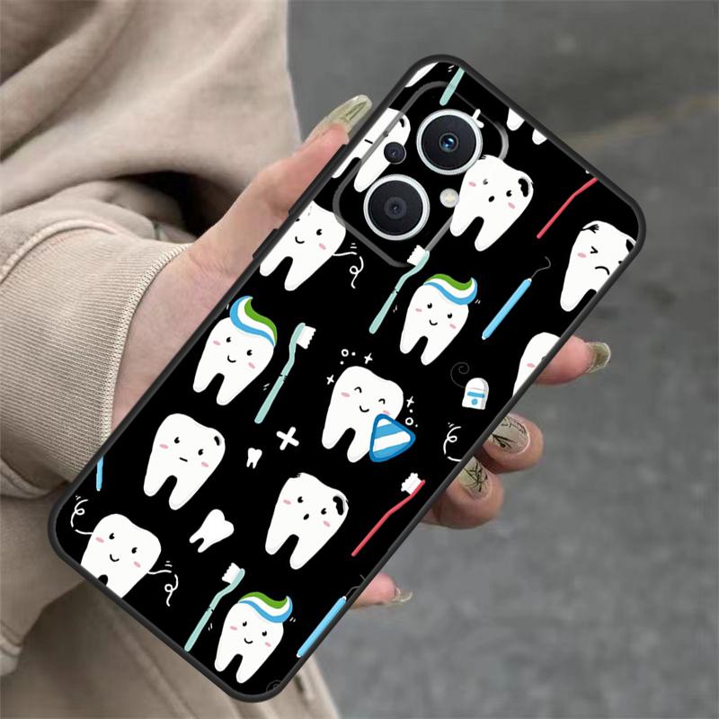 Dentist Dental Tooth Nurse Case For OPPO Reno 7 8 Lite 10 11 12 13 14 Pro 8T 12F 13F 14F OPPO Find X8 X6 X9 Pro Cover