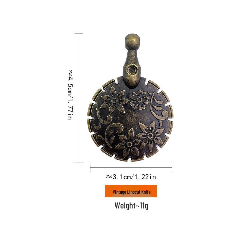 Retro Needle Threader & Cutter Tool for Cross Stitch