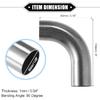 Bend Elbow Pipe Tube, 1.25" OD 4" 3.15" Leg 90 Degree DIY Exhaust Pipe Intercooler Air Intake Tube Universal for Car Truck Automotive Durable 304