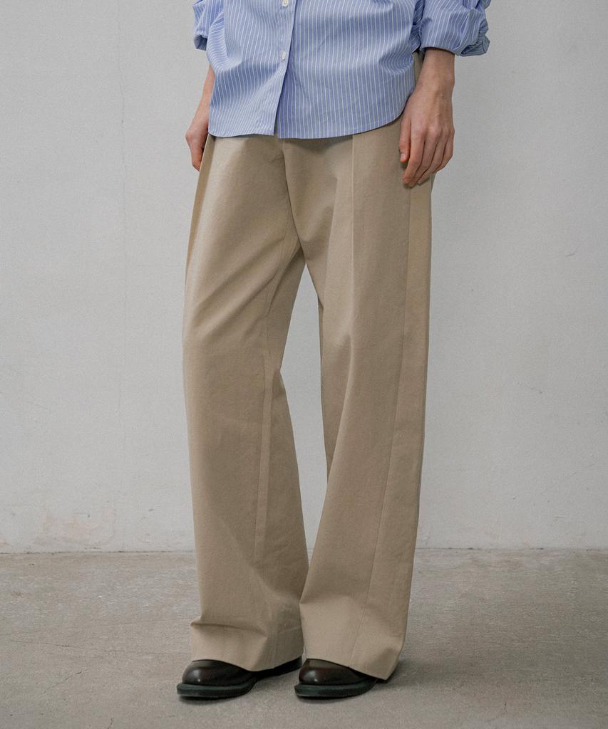Siyajyu Sipt7151 Curved Single-Pleat Chino Pants_Beige