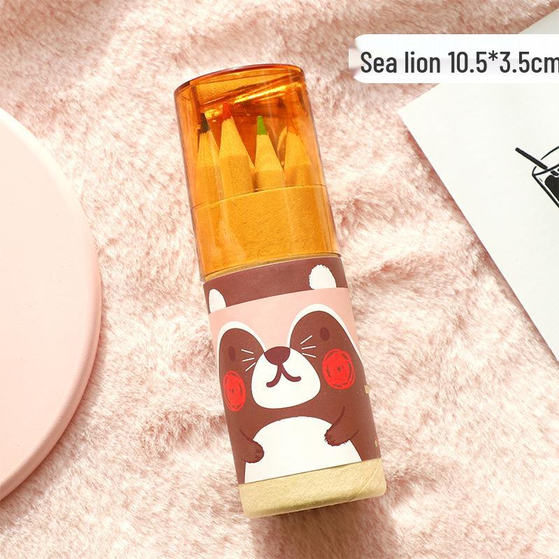 Set Mini Creioane 12 Culori pentru Copii - Drăguț, Mic și Perfect pentru Colorat și Desenat