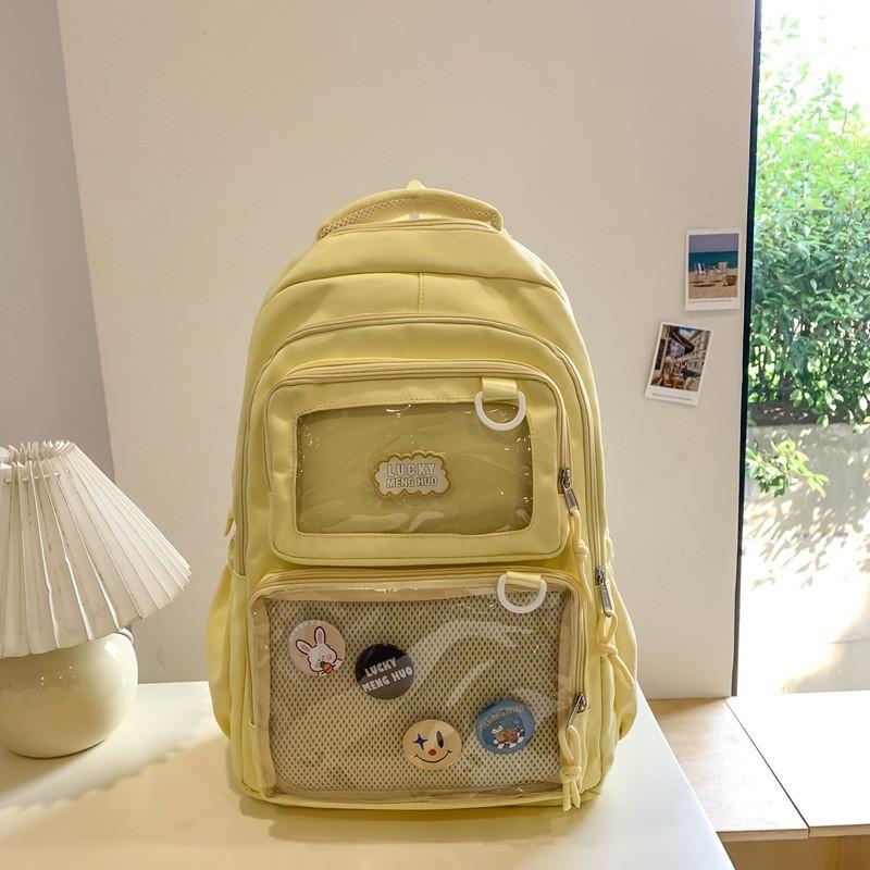 Mori large-capacity backpack female ins college style soft sister girl versatile transparent pain bag student class schoolbag