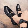 2025 sapatos masculinos de negócios brilhantes roupa formal casual sapatos de tendência britânica couro envernizado realçador versão coreana sapatos de couro masculinos 3166