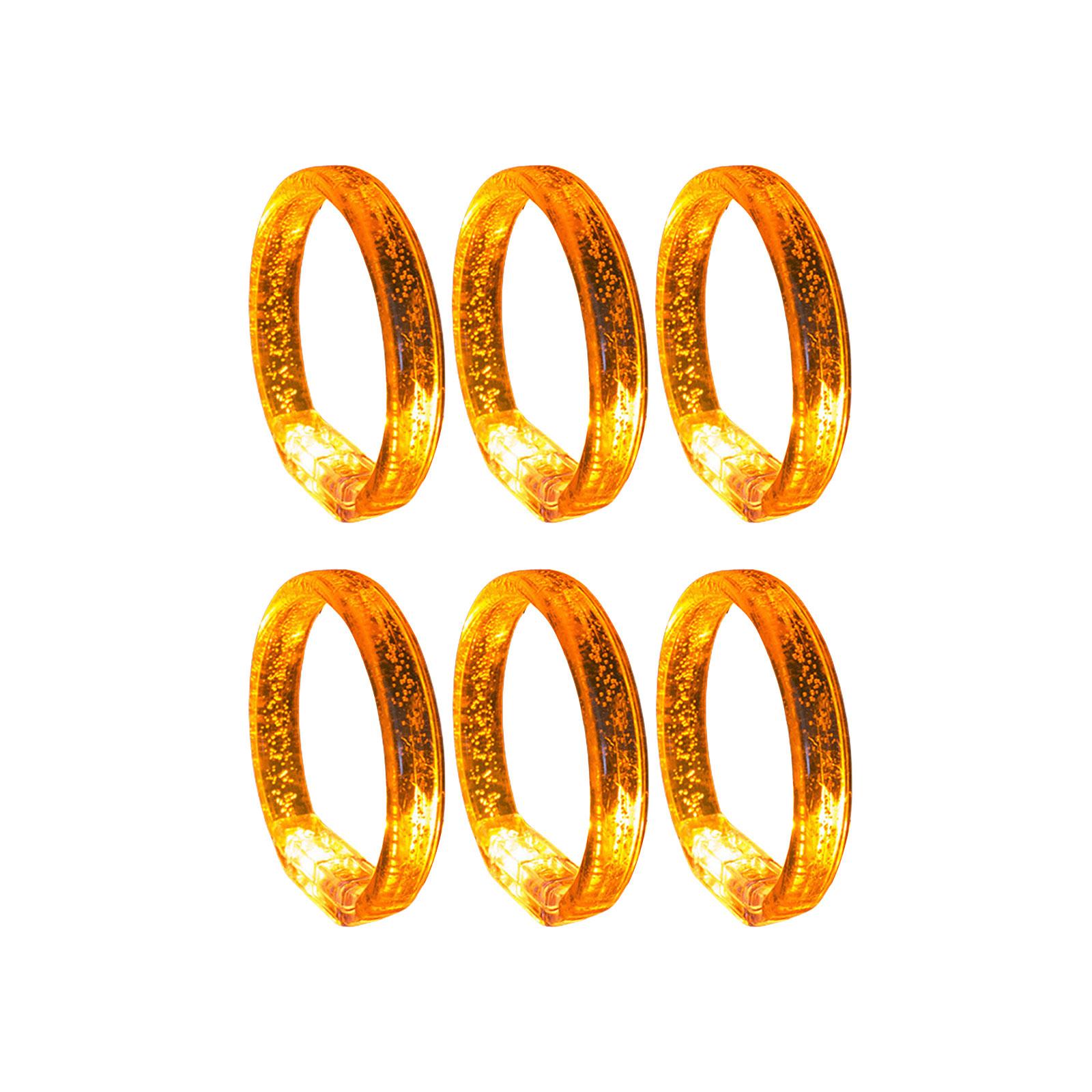 

Светодиодные светящиеся браслеты Пластиковые Разноцветные для музыкальных фестивалей и вечеринок по случаю дня рождения Элегантные аксессуары для вечеринок оранжевый