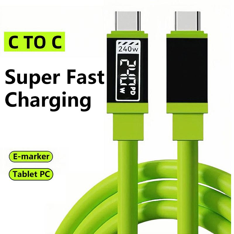 240W USB Typ C Kabel PD Schnelllade-Handy-Ladegerät Datenkabel Für iPhone Samsung Xiaomi Huawei USB C zu USB C Schnellladekabel
