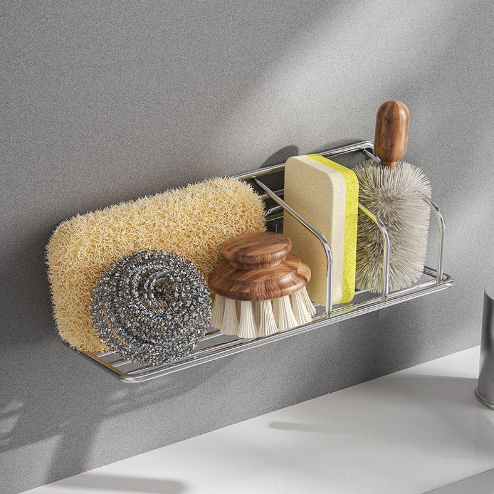 Space Saving Sponge Storage Holder Stainless Steel Sink Drain Rack Sink Storage Rack  Home