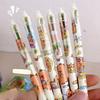 12Pcs(4 Sets) Capybara Press Erasable Gel Pen for School Students Cute Rub Easy Rub Hot Erasable Neutral Pen 0.5mm
