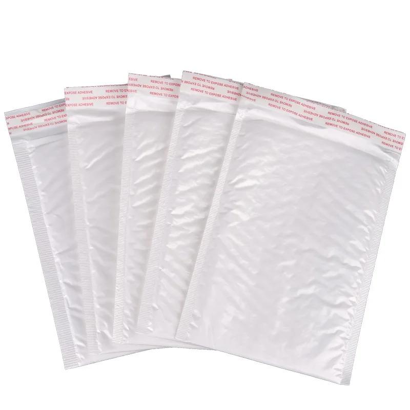 50Pcs White Foam Envelope Bag Mailers Padded Shipping Envelope with Bubble Mailing Bag Christmas Package Gift